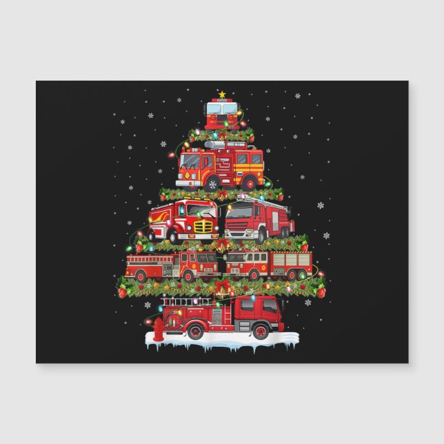 Camión de bomberos enciende a Navidades de bombero (Anverso)