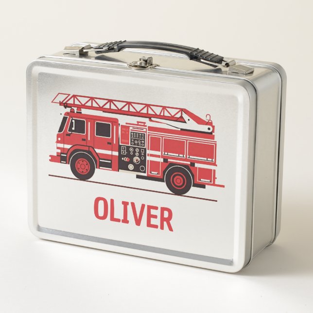 Camión de bomberos infantil Silueta Personalizada (Anverso)