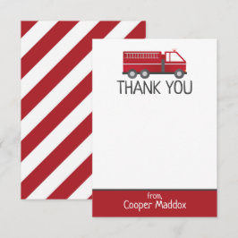 Camión de bomberos Nota de agradecimiento para cum