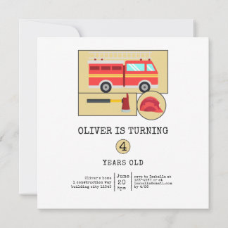 Camión de bomberos rojo | Cumpleaños temático para