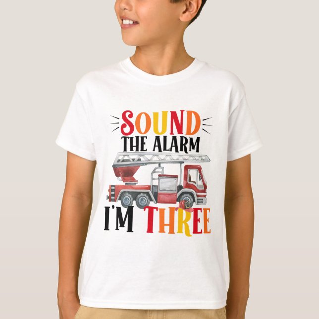 Camión de bomberos suena la alarma camiseta de ter (Anverso)