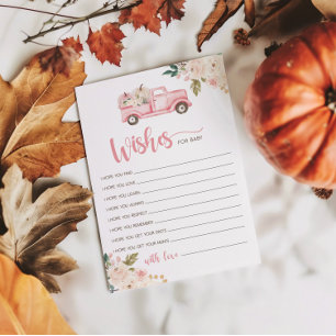 Camión De Calabaza Baby Shower Desea Una Tarjeta D