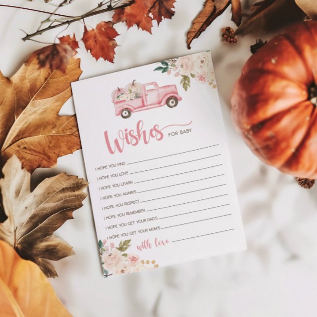 Camión De Calabaza Baby Shower Desea Una Tarjeta D (Subido por el creador)