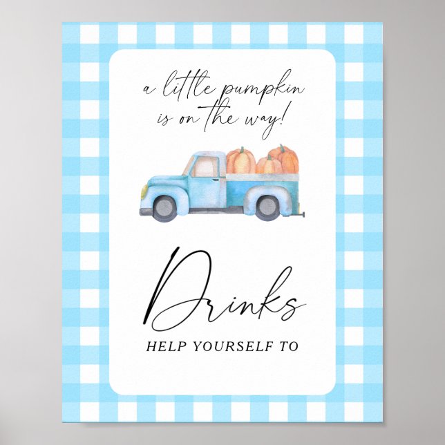 Camión de calabaza - Bebidas Póster (Frente)