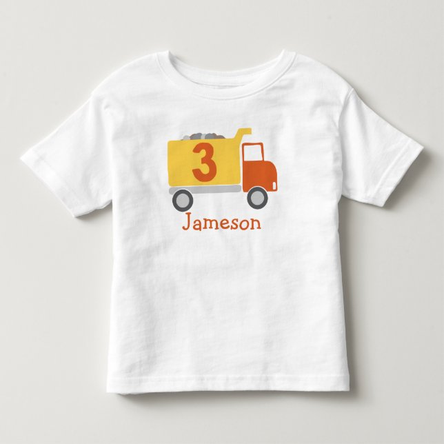 Camión de construcción camiseta Fiesta de tercer c (Anverso)