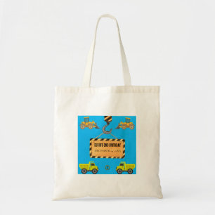 Camión de construcción Cumpleaños Bolsa Tote