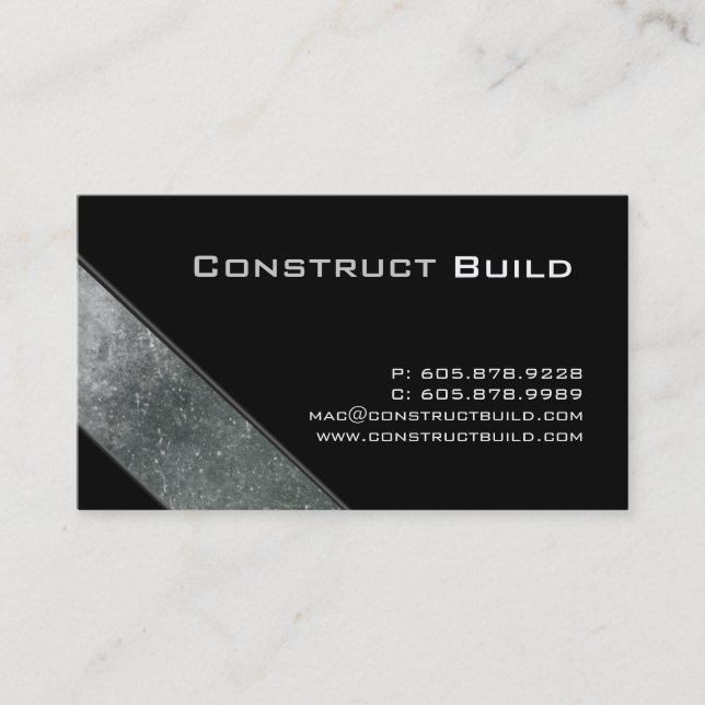 Camión de construcción de tarjeta de visita metali (Anverso)
