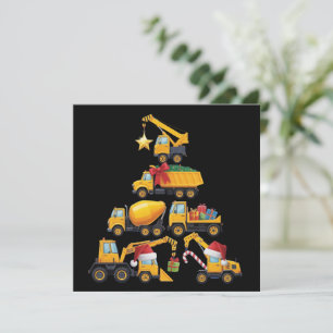 Camión de Construcción Excavadora de Navidad Árbol
