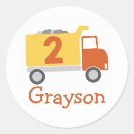 Camión de construcción Pegatinas Fiestas del segun