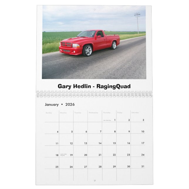 Camión de Dakota los E.E.U.U. 2008 del calendario (Jan 2026)