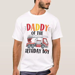 Camión De Fuego Papi De La Camiseta Del Niño Cumpl