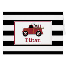 Camión de Fuego Vintage Gracias Nota