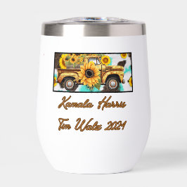 Camión de girasol vintage. Harris - Walz 2024