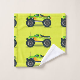 Camión de monstruos en verde limón