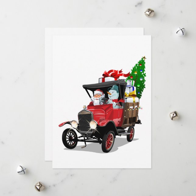 Camión de Navidad de dibujos animados (Anverso/Reverso In Situ)