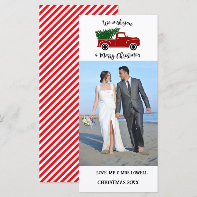 Camión de Navidad - Tarjeta de Navidad 4x9 (Anverso / Reverso)