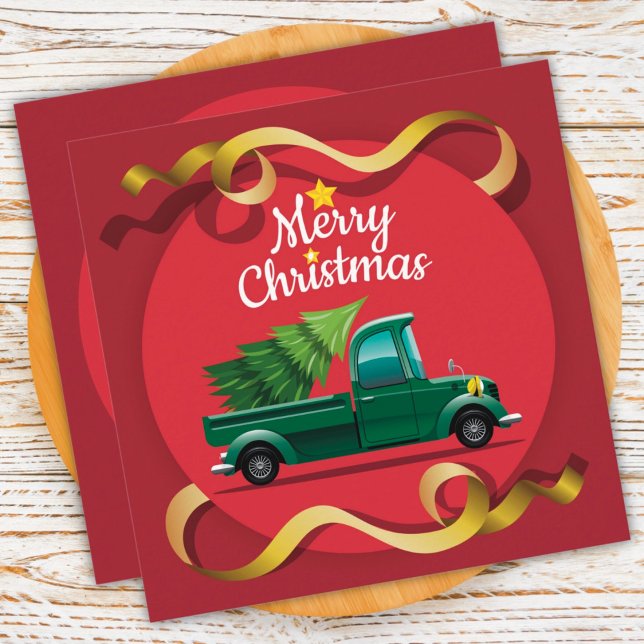 Camión de Navidad Verde Vintage (Subido por el creador)