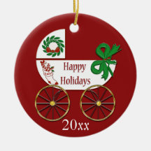 Camión de ornamentos de Navidad para bebés Felices