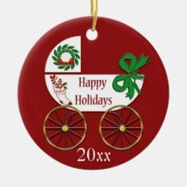 Camión de ornamentos de Navidad para bebés Felices