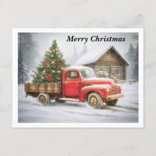 Camión de recogida con árbol de Navidad