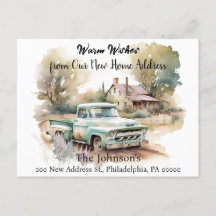 Camión de recogida Hemos movido nueva postal de di