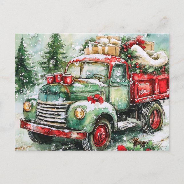 Camión de transporte de árbol de Navidad (Anverso)