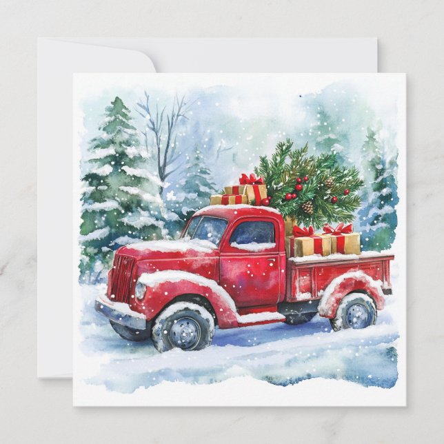 Camión de transporte de árbol de Navidad (Anverso)