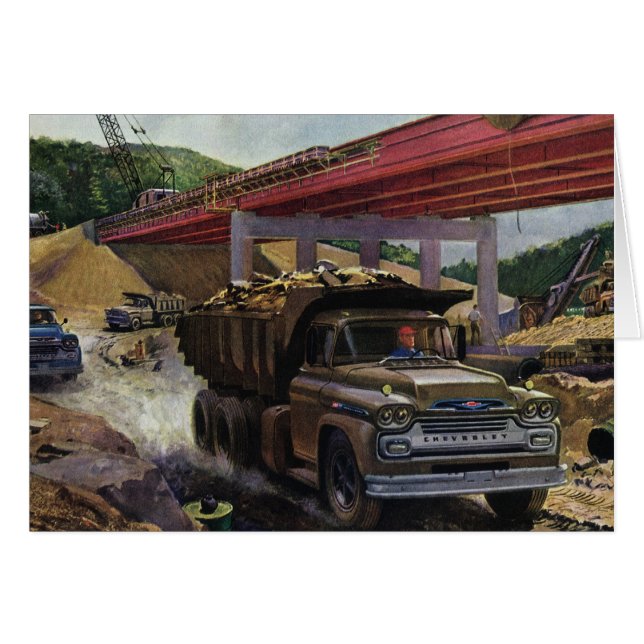 Camión de volcado de negocios de época en un lugar (Anverso (Horizontal))