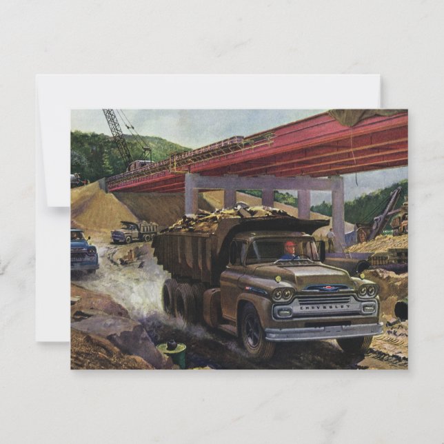 Camión de volcado de negocios de época en un lugar (Anverso)