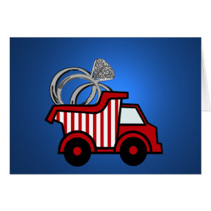 Camión de volquete amarillo para portador de anill