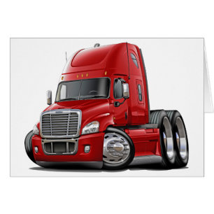 Camión del rojo de Freightliner Cascadia