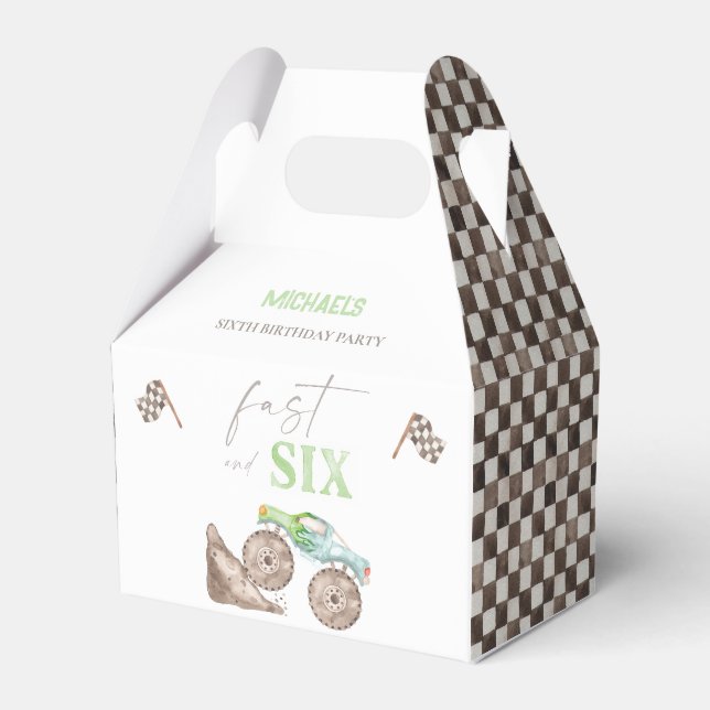 Camión Monster Caja de Hornos de 6º cumpleaños (Front Side)