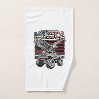 Camión Monstruo Águila Americana Vintage Patriótic
