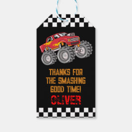 Camión Monstruo Personalizado Gracias Etiqueta Fav