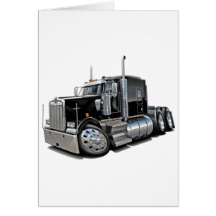 Camión negro Kenworth w900