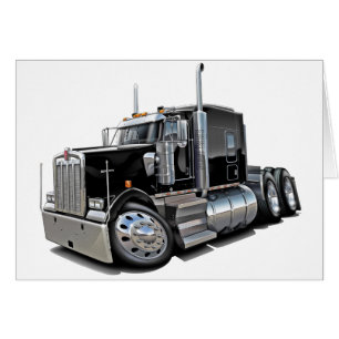 Camión negro Kenworth w900