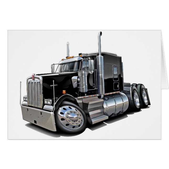 Camión negro Kenworth w900 (Anverso (Horizontal))