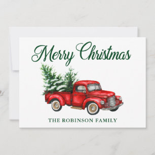 Camión Rojo Vintage de Feliz Navidad