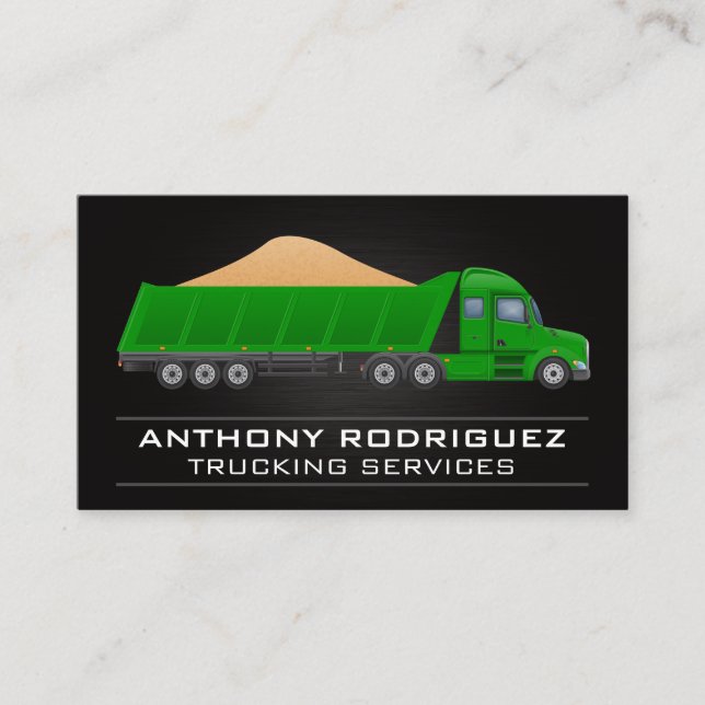 Camión verde | Tarjeta de presentación de servicio (Anverso)