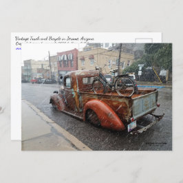 Camión vintage con bicicleta / postal Jerome Arizo