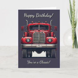 Camión vintage: Eres una tarjeta de cumpleaños clá