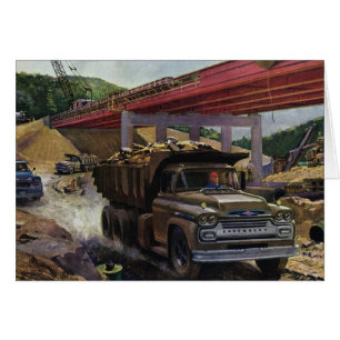 Camión Volquete Empresarial Vintage en un Sitio de