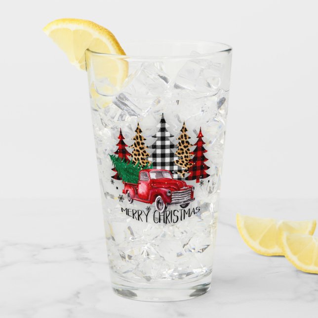 Camión y árboles de Feliz Navidad (Anverso (hielo))