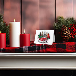 Camión y árboles de Feliz Navidad