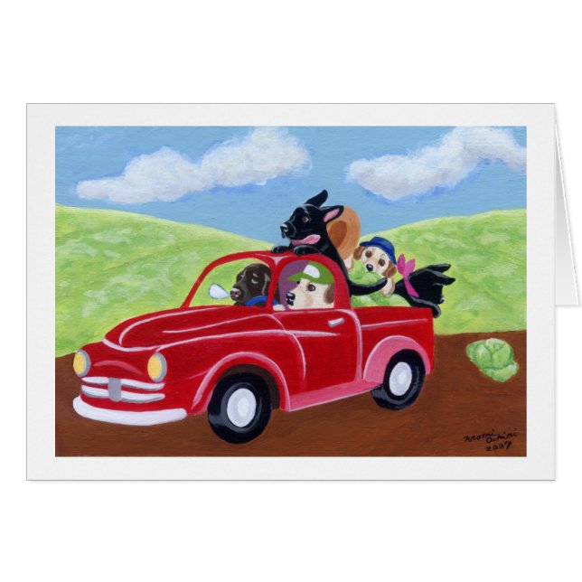 Camión y laboratorios rojos (Anverso (Horizontal))