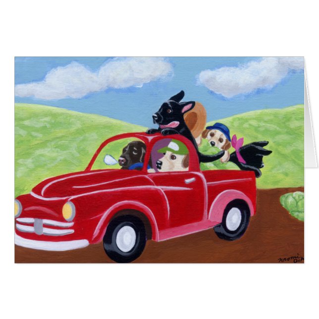 Camión y laboratorios rojos (Anverso (Horizontal))