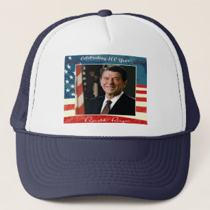 Camionero 100o gorra del cumpleaños de Reagans