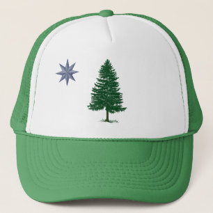 Camionero 1901 gorra de la bandera de Maine - estilo del