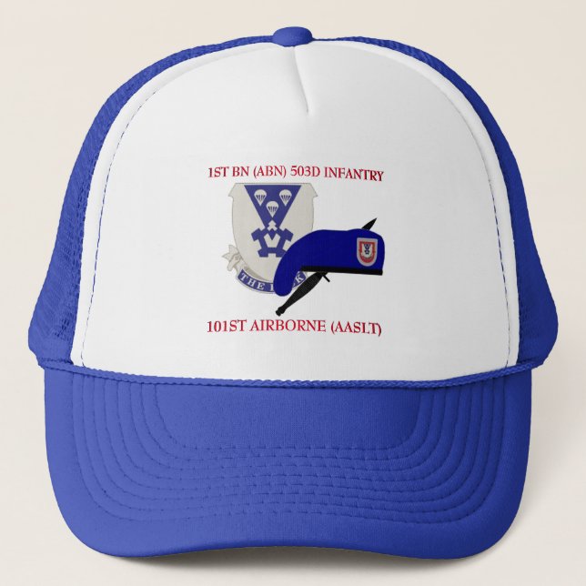 Camionero 1r GORRA AEROTRANSPORTADO de la INFANTERÍA 503D de (Anverso)