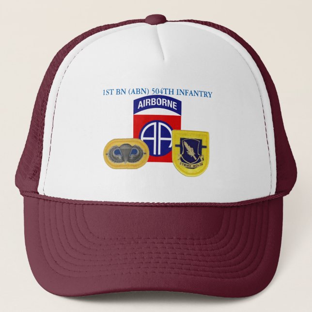 Camionero 1r GORRA AEROTRANSPORTADO de la INFANTERÍA 82.a de (Anverso)